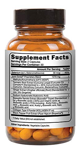 Suzy Cohen Joint Script Joint Support Supplement with Hyaluronic Acid, C3 Curcumin Turmeric Extract, MSM, Collagen Peptides, Ginger, and Boswellia for Maximum Flexibility, Tendon and Cartilage Health Script Essentials buy supplements canada