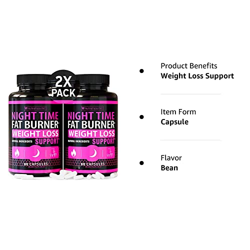 (2 Pack) Night Time Weight Loss Pills for Women Belly Fat Burner for Women NuttraFaza INC buy supplements canada
