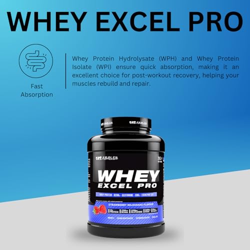 Out Angled Whey Excel Pro Whey Protein Powder Vanilla Flavour, 2kg, 66 Servings, High Protein Powder OUT ANGLED buy supplements canada