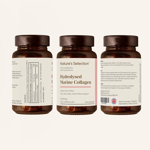 Pure Hydrolysed Marine Collagen Capsules 2400mg - Collagen Tablets High Strength Collagen Nature's Selection buy supplements canada