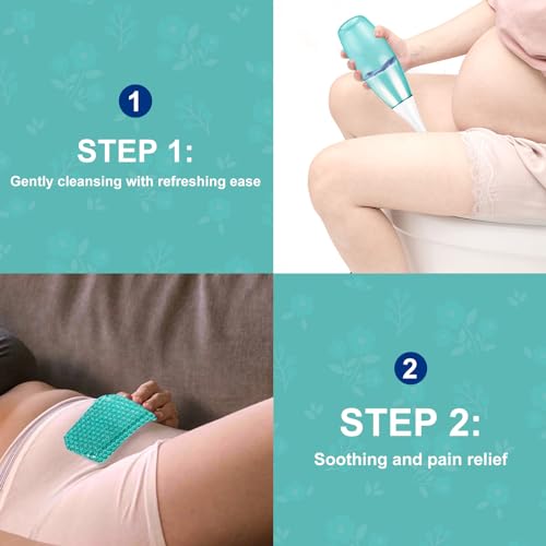 Peri Bottle Postpartum Portable Bidet - Perineal Bottle with 1 Ice Pack, Upside Down Squirt Bottle TheGreen buy supplements canada