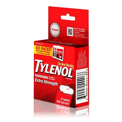 Tylenol Extra Strength 500 mg Acetaminophen Caplets, Pain Reliever & Fever Reducer, Acetaminophen for Minor Arthritis Pain, Headache, Backache & Menstrual Pain Relief, Travel Size, 6 Ct Tylenol buy supplements canada