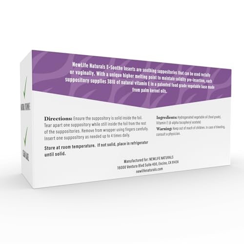 NewLife Naturals Vitamin E Suppositories 38IU - Vaginal Dryness Irritation Menopause Support NewLife Naturals buy supplements canada
