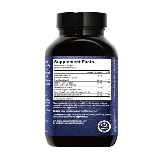HUM Mighty Night Nighttime Sleep Supplement for Skin Care, CoQ10, Valerian Root & Ferulic Acid to Support Cell Turnover, Skin Vitamins for Women and Men, Overnight Beauty Vitamins, 60 Vegan Softgels HUM buy supplements canada