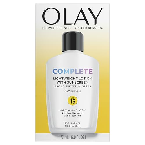 Olay Face Moisturizer, Complete with Sunscreen SPF 15, Daily Facial Lotion for Normal Skin, Lightweight Hydrating Broad Spectrum Sun Protection Olay buy supplements canada