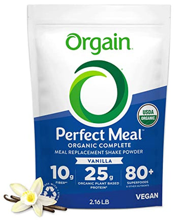 Orgain Organic Perfect Meal Replacement Protein Powder, Vanilla - 25g Plant Based Protein Orgain buy supplements canada