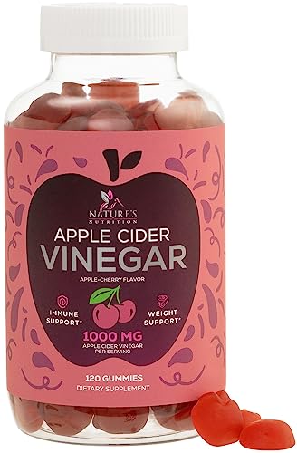 Vegan Apple Cider Vinegar Gummies | Max Strength 1000mg | Gelatin-Free, Vegan, Non-GMO Nature's Nutrition buy supplements canada
