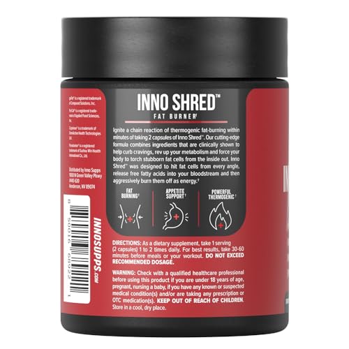 Inno Shred - Day Time Fat Burner | 100mg Capsimax, Grains of Paradise, Organic Caffeine InnoSupps buy supplements canada