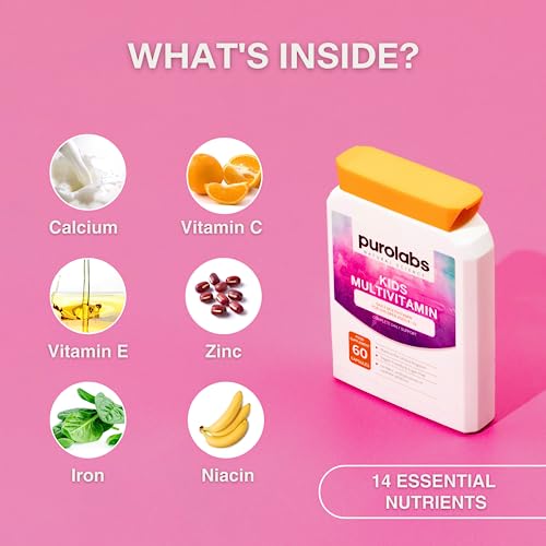 Kids Vitamins - Multivitamin for Kids with Calcium, Zinc, Iron, Vitamin C, B12, D3 and More Purolabs buy supplements canada