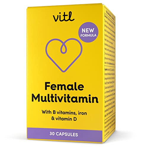 Vitl Female Multivitamin & Minerals Supplement - 30 Vegan Capsules - 21 Essential Active VITL buy supplements canada