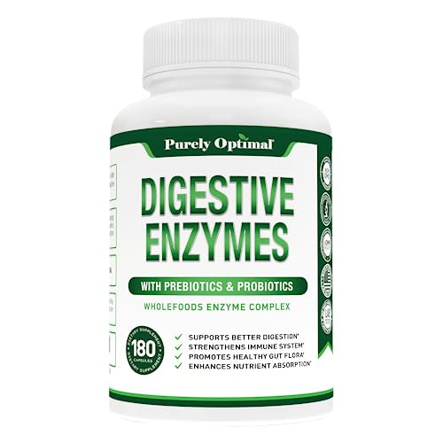 Purely Optimal Premium Digestive Enzymes Plus Prebiotics & Probiotics - for Better Digestio Purely Optimal buy supplements canada