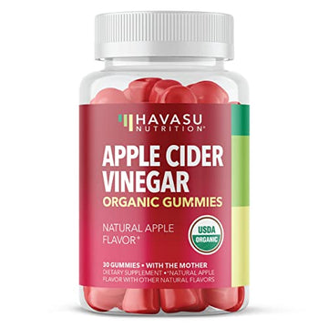 HAVASU NUTRITION Organic Apple Cider Vinegar Gummies with The Mother | Metabolism Stomach Control & Energy Support | Vegan & Non-GMO Natural Apple Flavor | 30 Count HAVASU NUTRITION buy supplements canada