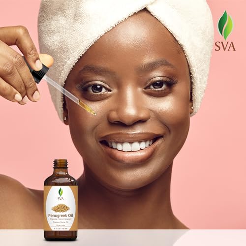 SVA Fenugreek Oil 4oz (118ml) Premium Carrier Oil with Dropper for Hair Care, Hair Oiling, Scalp Massage SVA ORGANICS buy supplements canada