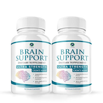 1 Body Brain Support: Twin Pack - 90 Capsules Each - Alpha GPC 1 Body buy supplements canada
