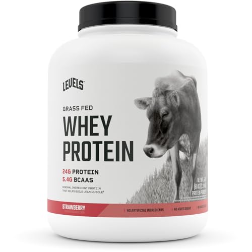 Levels Grass Fed 100% Whey Protein, No Hormones, Strawberry, 5LB Levels Nutrition buy supplements canada