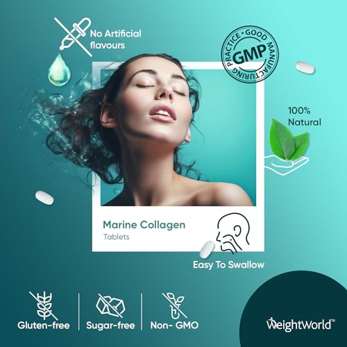 Hydrolysed Marine Collagen Tablets 1800mg - Collagen Supplements for Skin, Hair, and Slumber- for Men & Women WeightWorld buy supplements canada