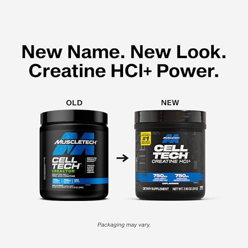 MuscleTech Cell-Tech Creactor Creatine HCl Powder, Post Workout Muscle Builder for Men & Women, Creatine Hydrochloride + Free-Acid, Unflavored (120 Servings), 8.47 oz MuscleTech buy supplements canada