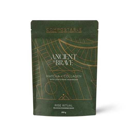 Ancient + Brave Matcha Collagen 150g Pouch - Lion's Mane Mushroom Powder Supplement Ancient + Brave buy supplements canada