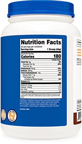 Nutricost Meal Replacement Shake Powder (Chocolate), 30 Servings - Protein, Non-GMO Nutricost buy supplements canada