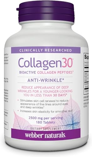 Webber Naturals Collagen30® Bioactive Collagen Peptides 2500 mg 180 Tablets Webber Naturals buy supplements canada