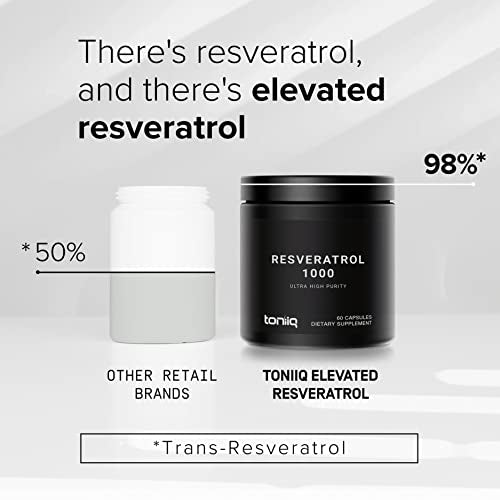 Ultra High Potency Third-Party Tested Trans Resveratrol 1000mg - 98% Pure Toniiq buy supplements canada