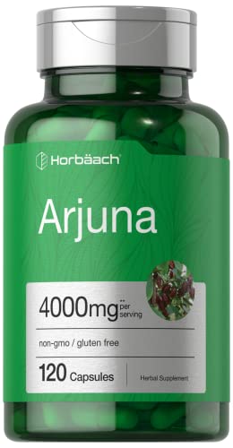 Arjuna Capsules 4000mg | 120 Count | Non-GMO, Gluten Free | from Arjuna Bark Herb Horbäach buy supplements canada