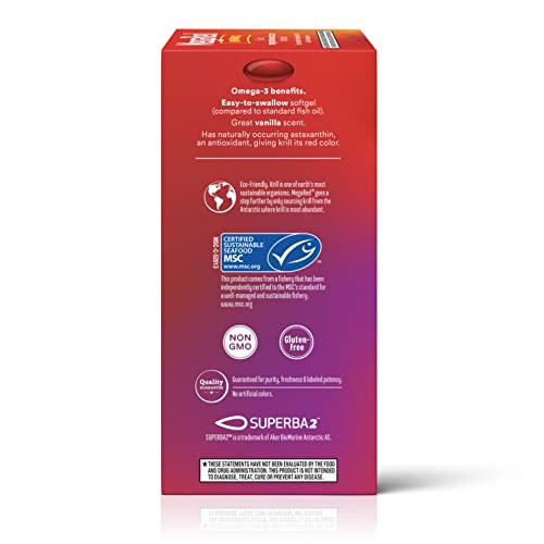 MegaRed Antarctic Krill Oil 500mg Omega 3 Fatty Acid Supplement, Extra Strength EPA & DHA Krill Oil Softgels (90cnt Box), Astaxanthin MegaRed buy supplements canada