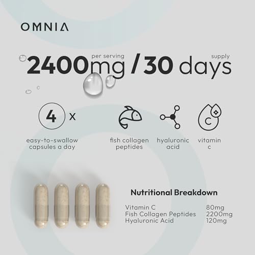 Omnia Marine Collagen Capsules 2400mg for Women & Men with Type I Collagen OMNIA buy supplements canada