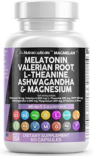 Melatonin 10mg Valerian Root 6000mg L Theanine 200mg Ashwagandha Clean Nutraceuticals buy supplements canada