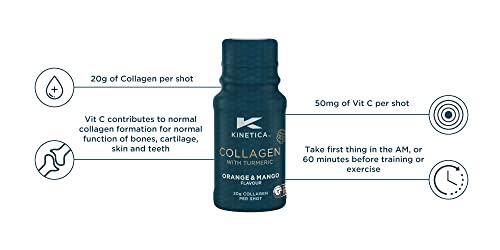 Kinetica Collagen with Turmeric (12-Pack) 20g Collagen & 50mg Vitamin C. Orange & Mango Flavour Kinetica buy supplements canada