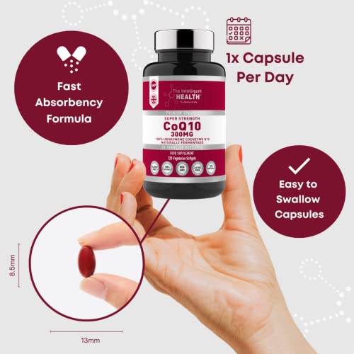 Ubiquinone Coenzyme Q10 300mg Softgel Capsules, 120 Super Strength Vegan Friendly The Intelligent Health buy supplements canada