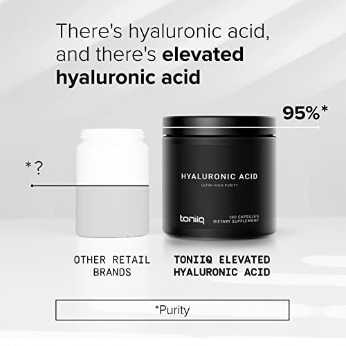 Toniiq Ultra High Purity Hyaluronic Acid Supplements - 95%+ Highly Purified and Bioavailab Toniiq buy supplements canada