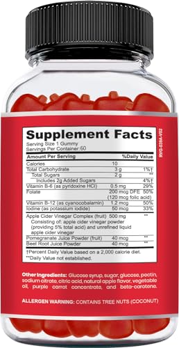 NUELATION Apple Cider Vinegar Gummies for Kids, 60 Servings. Gluten Free, Vegan and Gelatin NUELATION buy supplements canada
