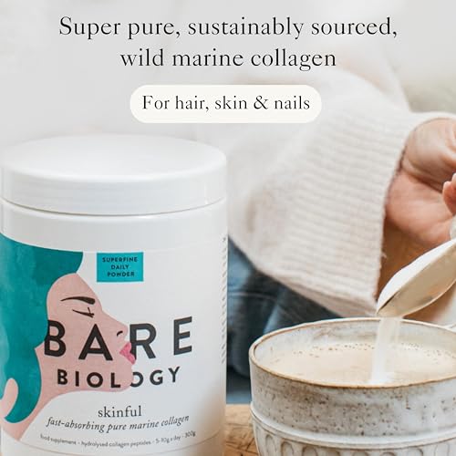 Bare Biology Collagen Powder, 300g/60 Servings - Skinful Pure Marine Collagen Supplement for Skin Bare Biology buy supplements canada