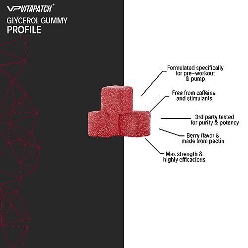 VitaPatch Glycerol Gummy - Non Stim Preworkout Premium Pump Supplement - Glycerol VitaPatch buy supplements canada