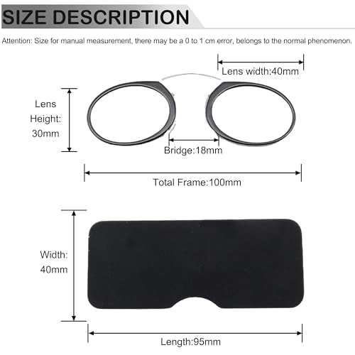 COVESATO Mini Armless Reading Glasses for Men Women Slim Thin Clip on Nose Readers COVESATO buy supplements canada