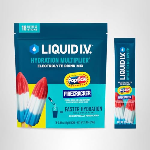Liquid I.V.® Hydration Multiplier - Popsicle Firecracker | Electrolyte Powder Drink Mix | 1 Pack (16 Servings) Liquid I.V. buy supplements canada