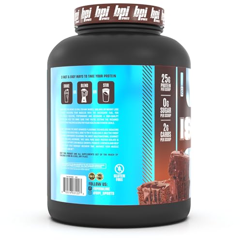 BPI Sports ISO HD Isolate Protein Chocolate Brownie - 69 Servings, 5.4 pounds BPI Sports buy supplements canada