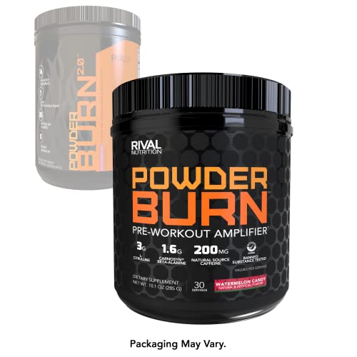 Rivalus Powder Burn - Watermelon Candy, 0.8 Pound - Intense Pre-Workout Energy Rivalus buy supplements canada