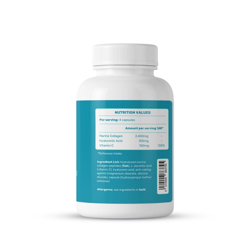 TRUE MARINE Collagen Capsules - 2,400mg of Marine Collagen with Hyaluronic Acid & Vitamin C - Skin, Hair, Nails & Joint Support TRUE MARINE buy supplements canada