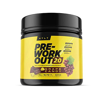 HTLT Pre-Workout Powder - 60 Servings, Non-Itch, No Beta Alanine (Grape Candy) HTLT Supps buy supplements canada