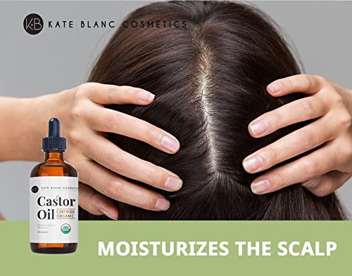 Kate Blanc Cosmetics Organic Castor Oil (4oz). 100% Pure, Cold Pressed, Hexane Free in a Glass Bottle Kate Blanc Cosmetics buy supplements canada