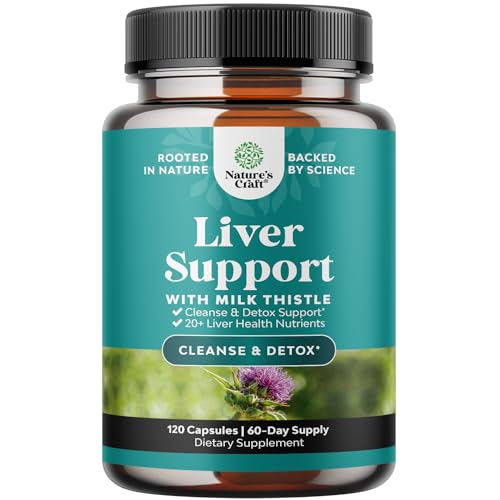 Liver Cleanse Detox & Repair Formula - Herbal Liver Support Supplement with Milk Thistle Natures Craft buy supplements canada