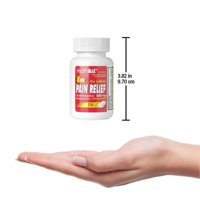 HealthA2Z® Pain Relief Extended Release | Acetaminophen 650mg | 8 Hours | Arthiritis Pain | Pain Reliever - Fever Reducer | Contains no Aspirin (100 Count) HealthA2Z buy supplements canada