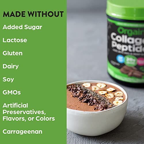 Orgain Hydrolyzed Collagen Powder, 20g Grass Fed Collagen Peptides, Chocolate Orgain buy supplements canada