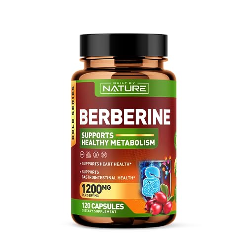 Berberine 1200mg - 100% Pure Berberine HCl Supplement, High Strength Berberine Built by Nature buy supplements canada