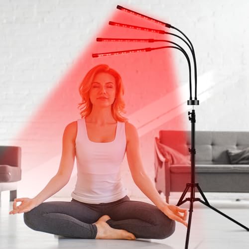 Devowellte Red Light Lamp for Face, 80 LEDs Red Light Lamp Height Free Adjustment Infrared Light Devowellte buy supplements canada
