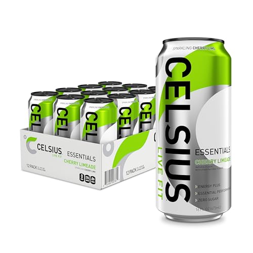 CELSIUS ESSENTIALS, Sparkling Cherry Limeade, Performance Energy Drink 16 Fl Oz CELSIUS buy supplements canada