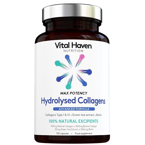 Advanced Collagen Complex - Hydrolised Marine Collagen (Type I) + Hydrolised Bovine Grass Vital Haven buy supplements canada