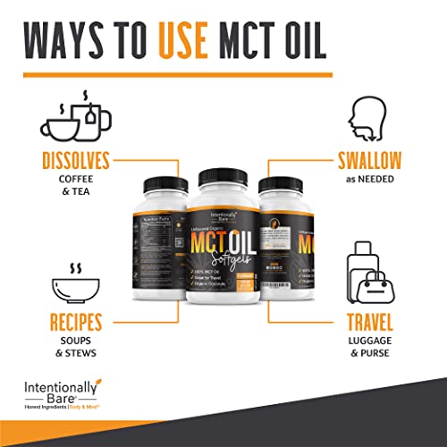Intentionally Bare Organic MCT Oil Capsules - 70% C8 MCT Oil & 30% C10 MCT Capsules Intentionally Bare buy supplements canada